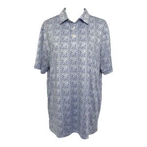 Maelreg Performance Polo Shirt Mens Large Multicolor Circle Print Short Sleeve